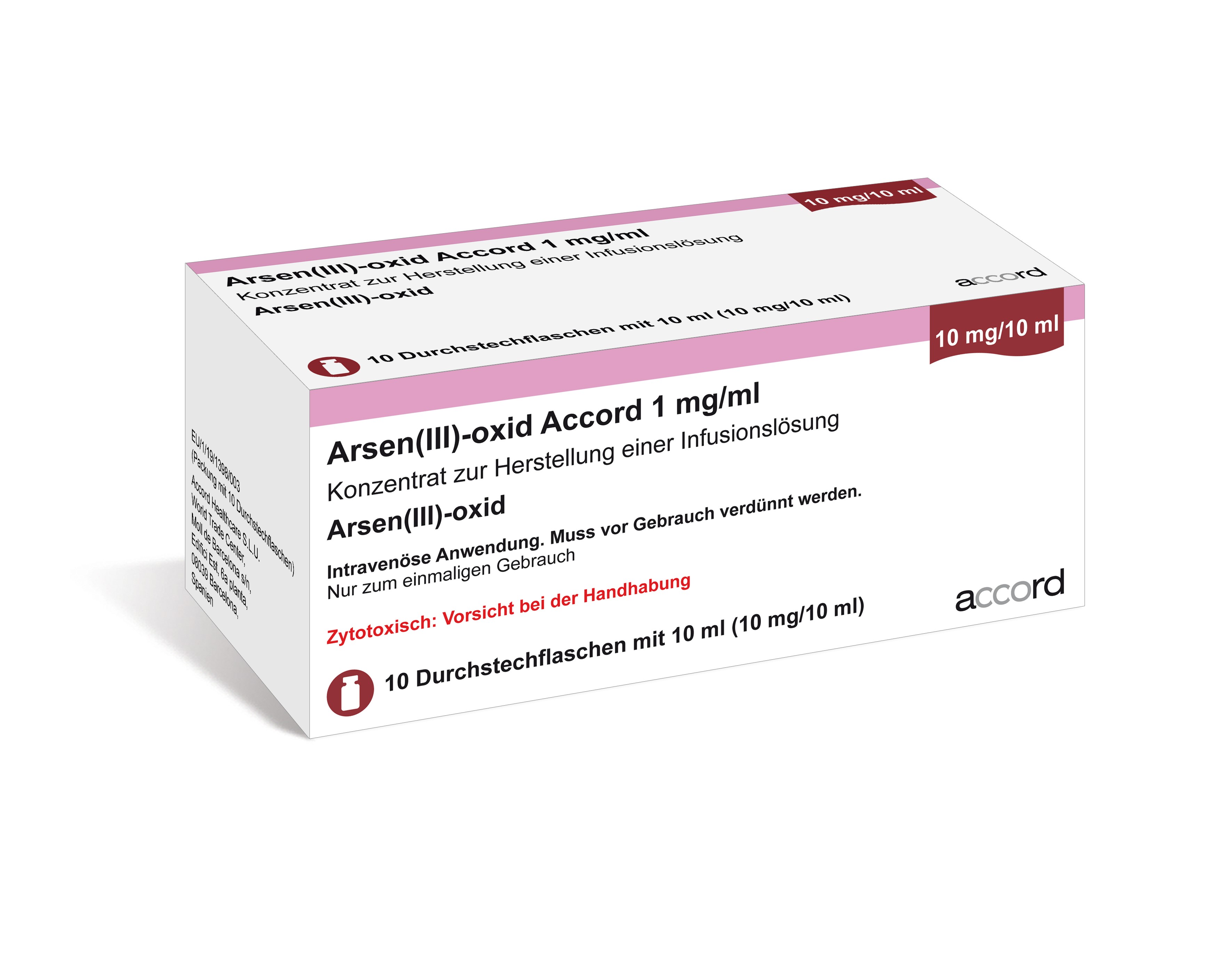 Accord Packshot Arsentrioxid 10mg/10ml 10 Stk