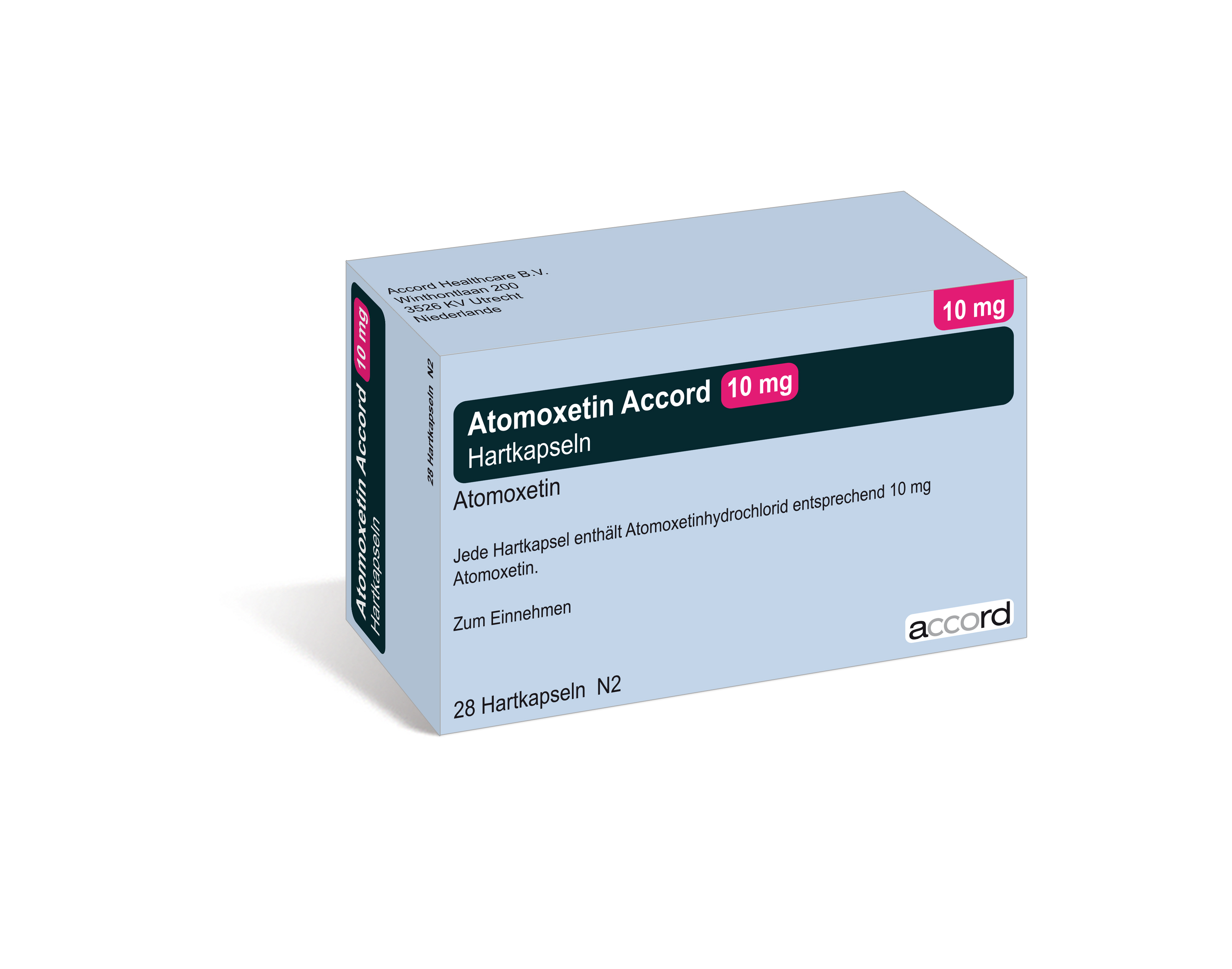 Accord Packshot Atomoxetin 10 mg