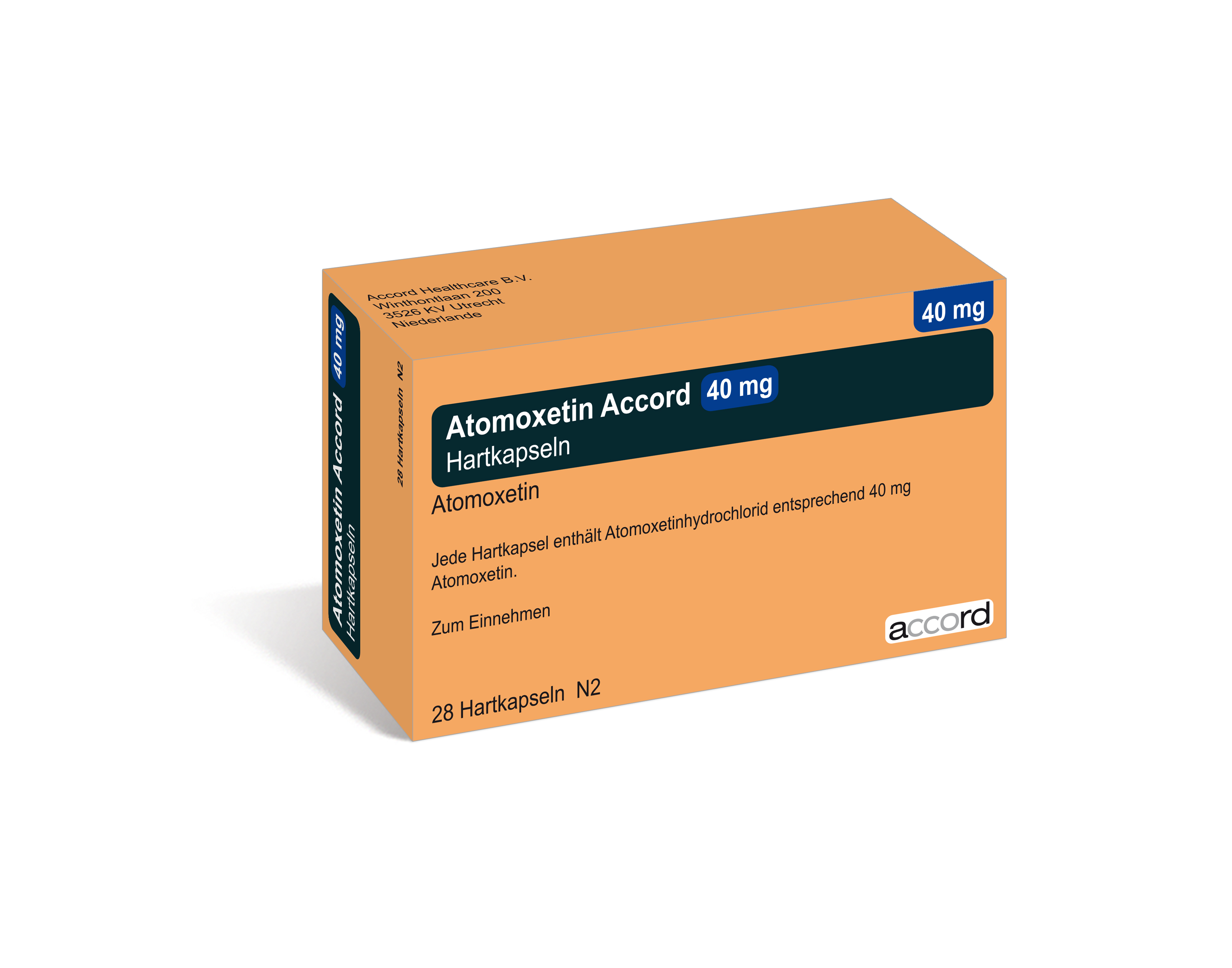 Accord Packshot Atomoxetin 40 mg