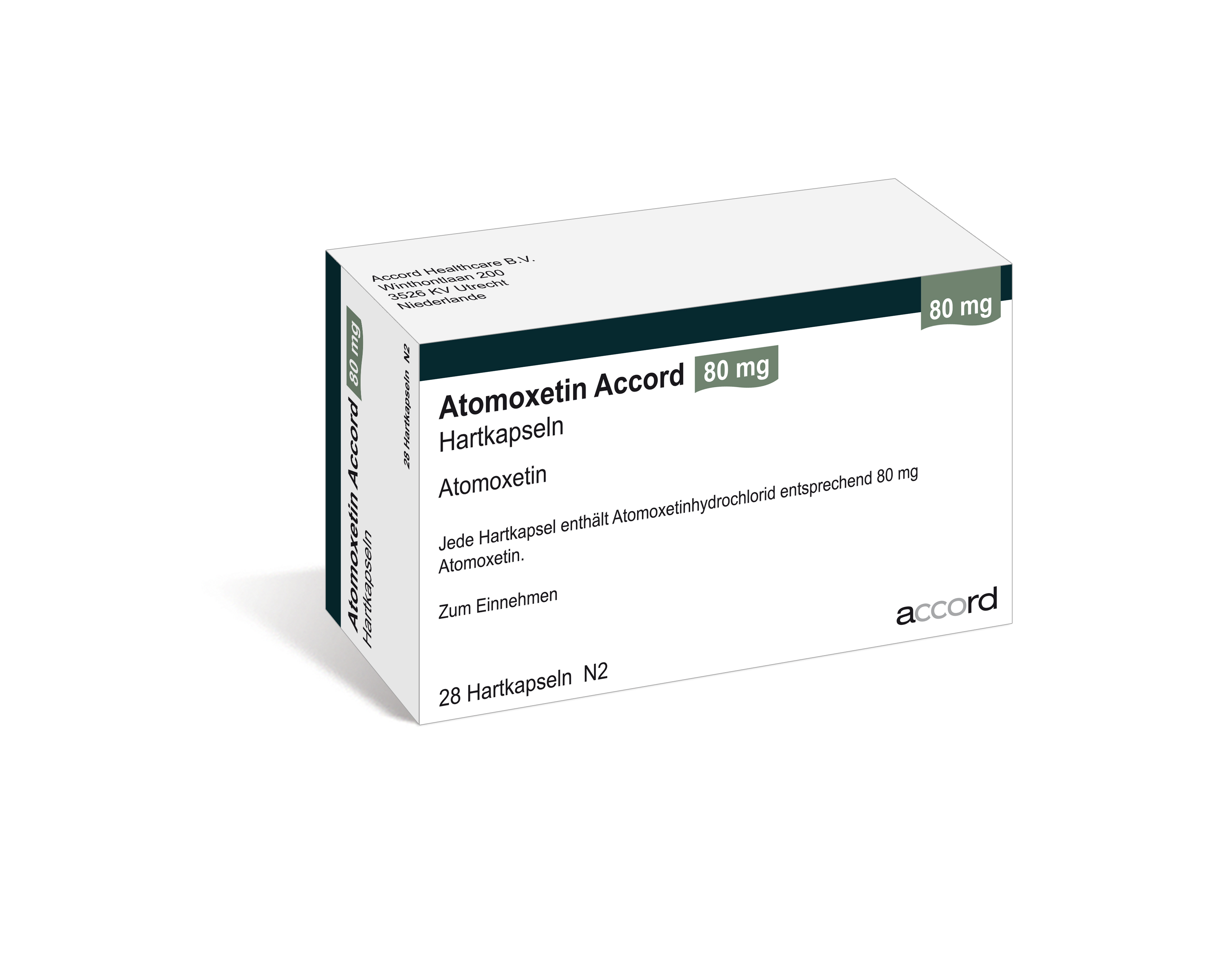 Accord Packshot Atomoxetin 80 mg