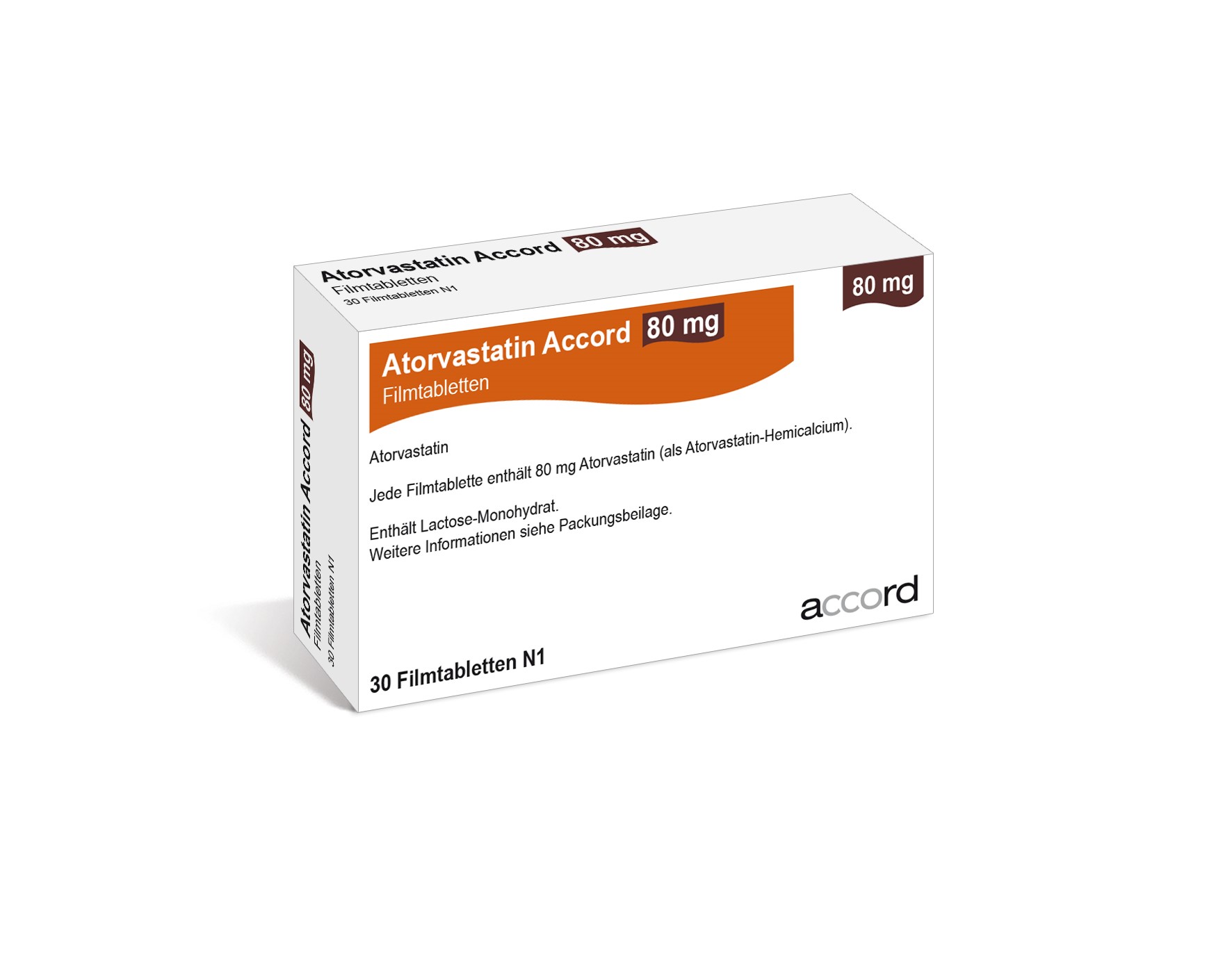 Accord Packshot Atorvastatin 80 mg