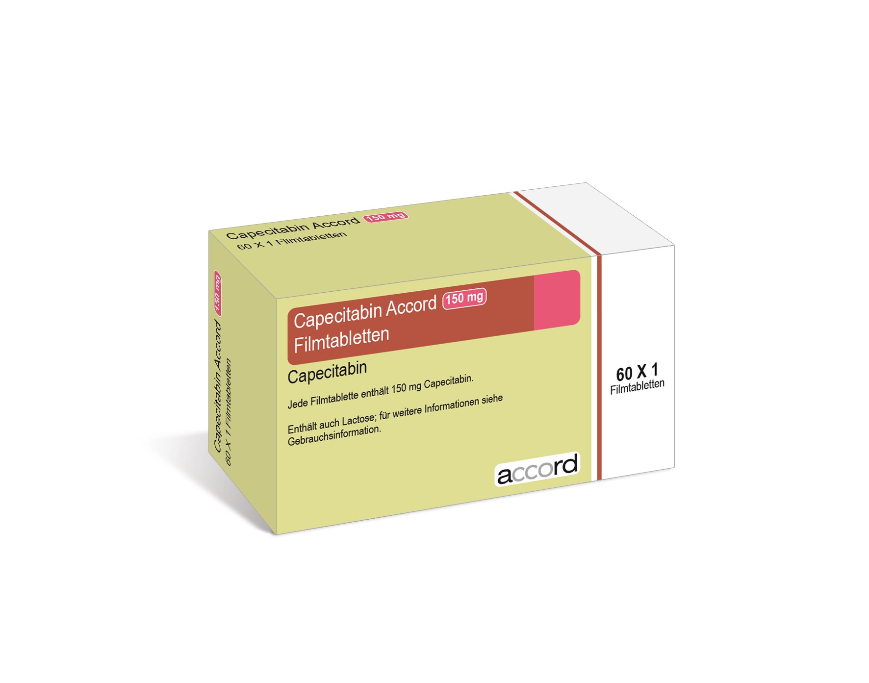Accord Packshot Capecitabin 150 mg