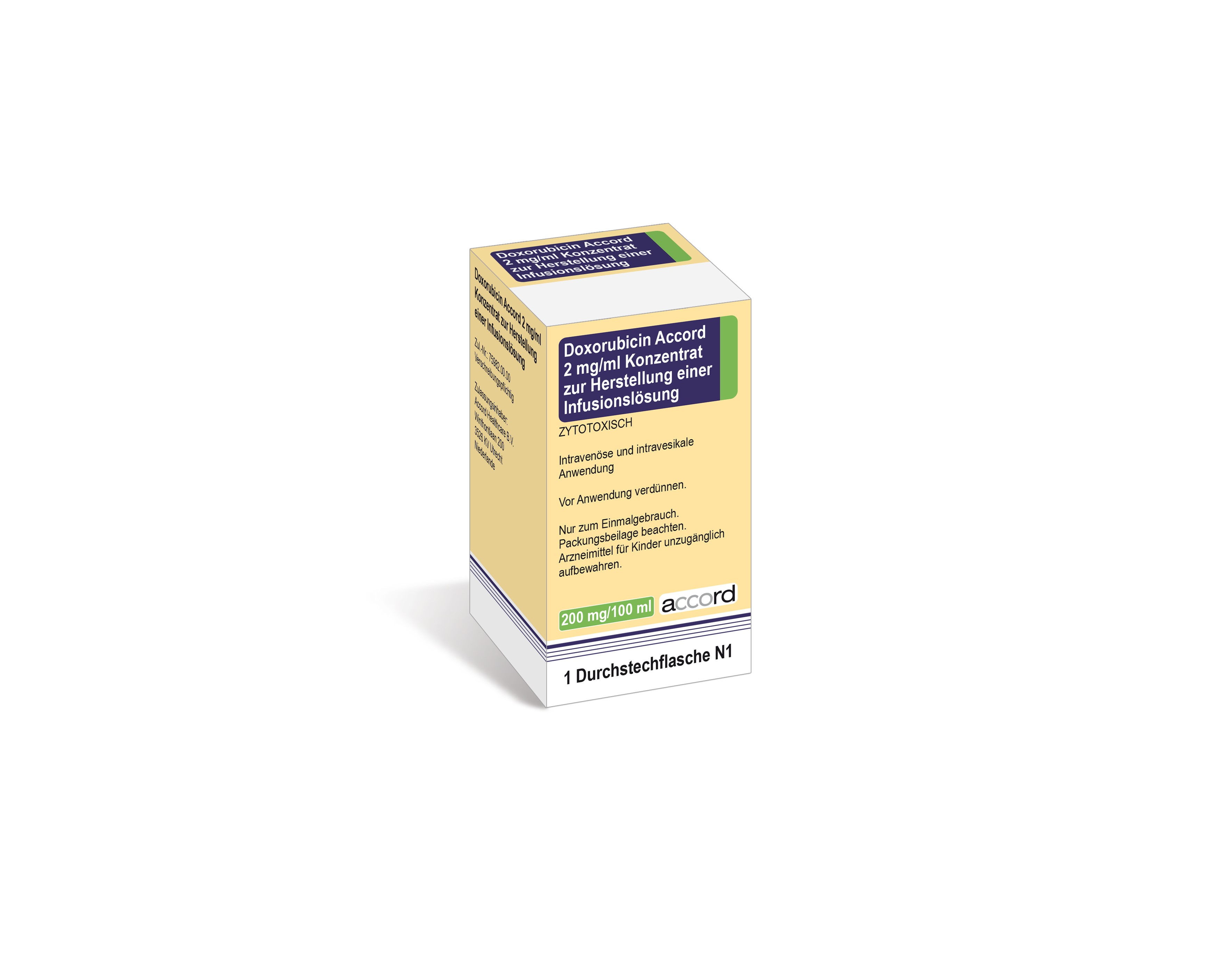 Accord Packshot Doxorubicin 100 ml