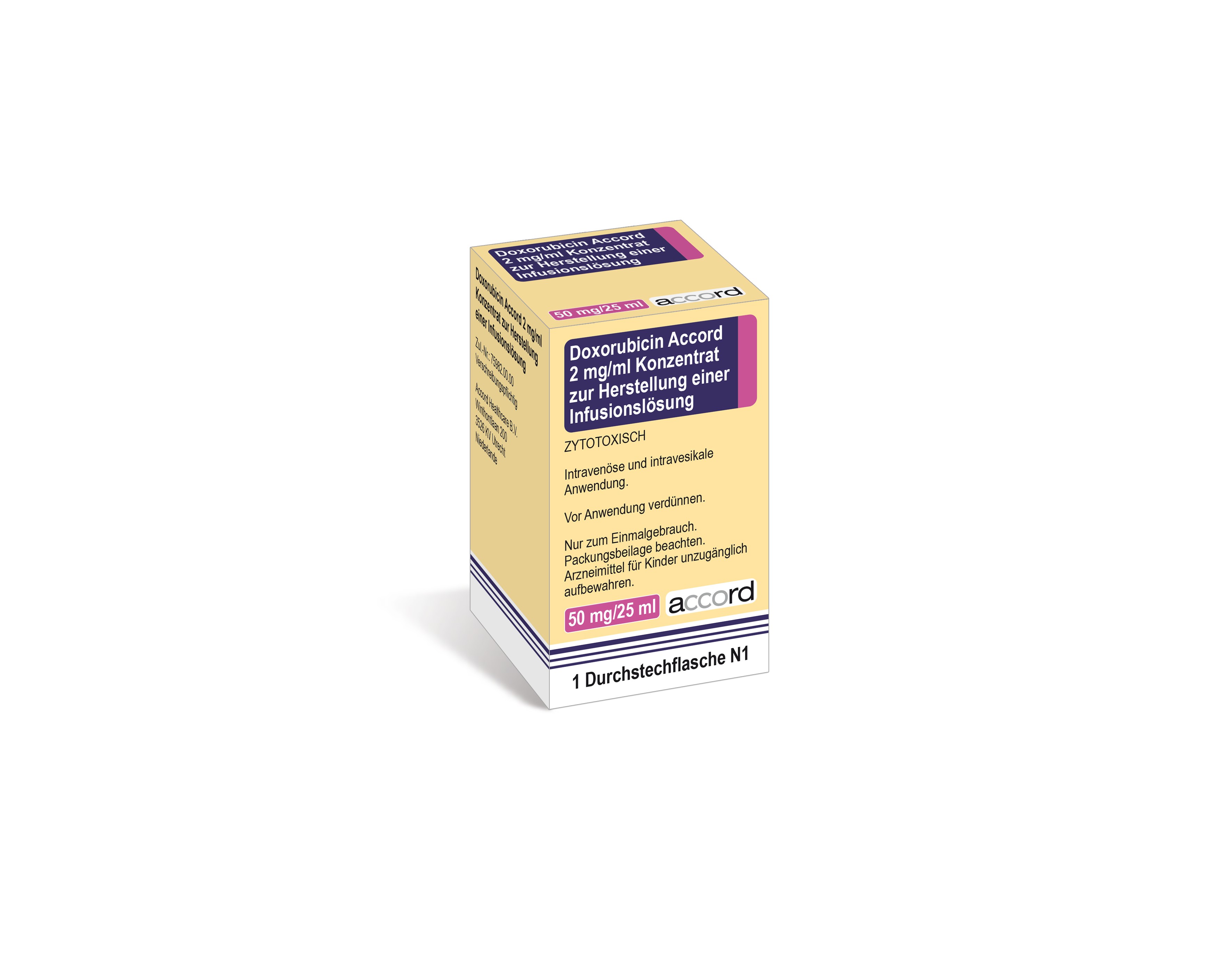 Accord Packshot Doxorubicin 25 ml