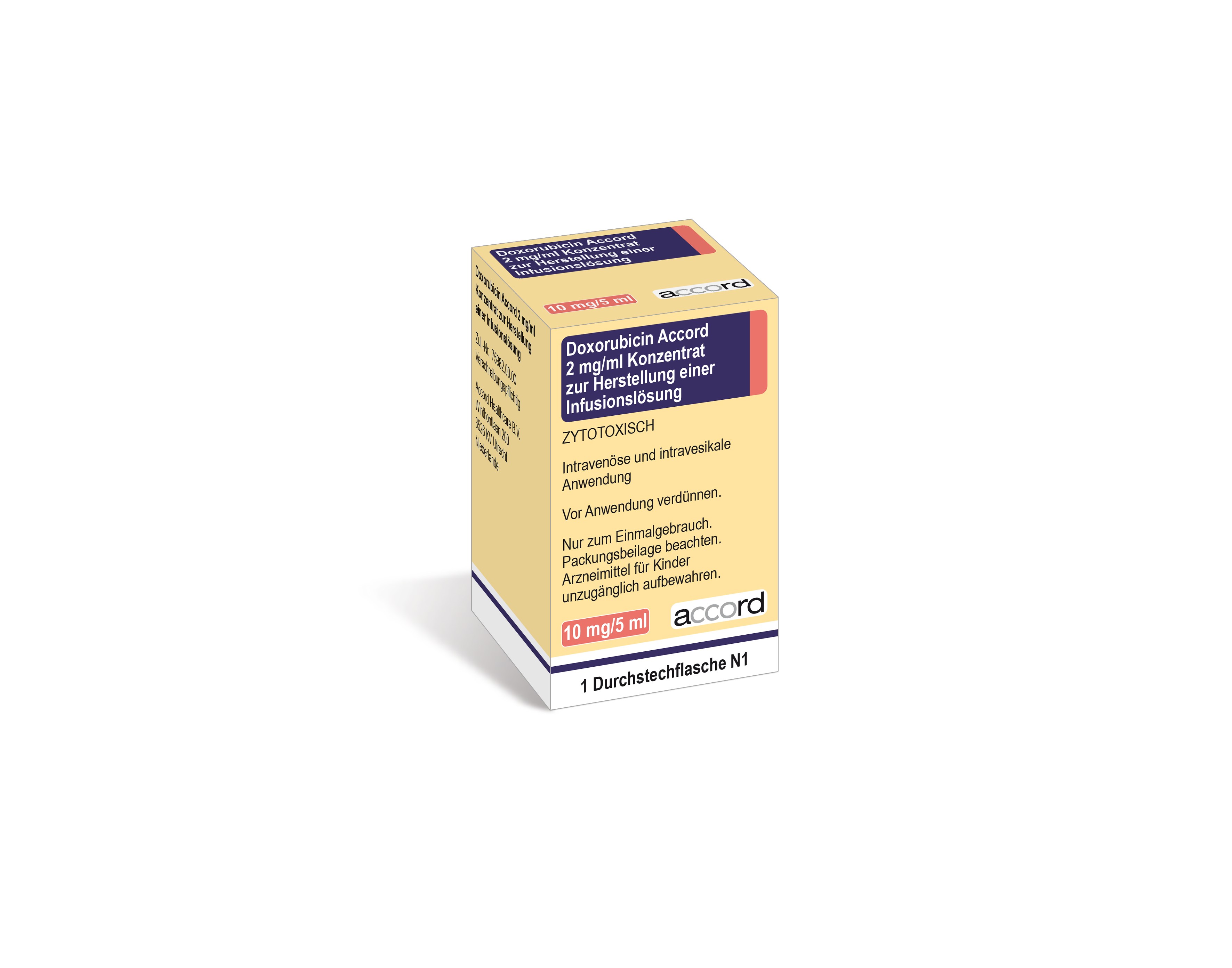 Accord Packshot Doxorubicin5 ml