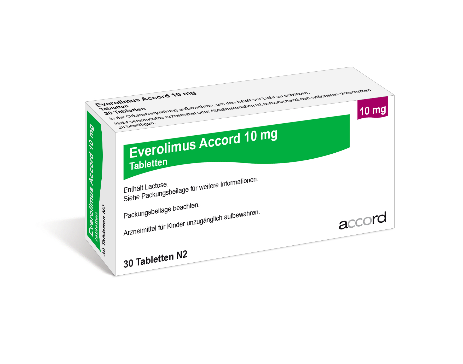 Accord Packshot Everolimus 10 mg