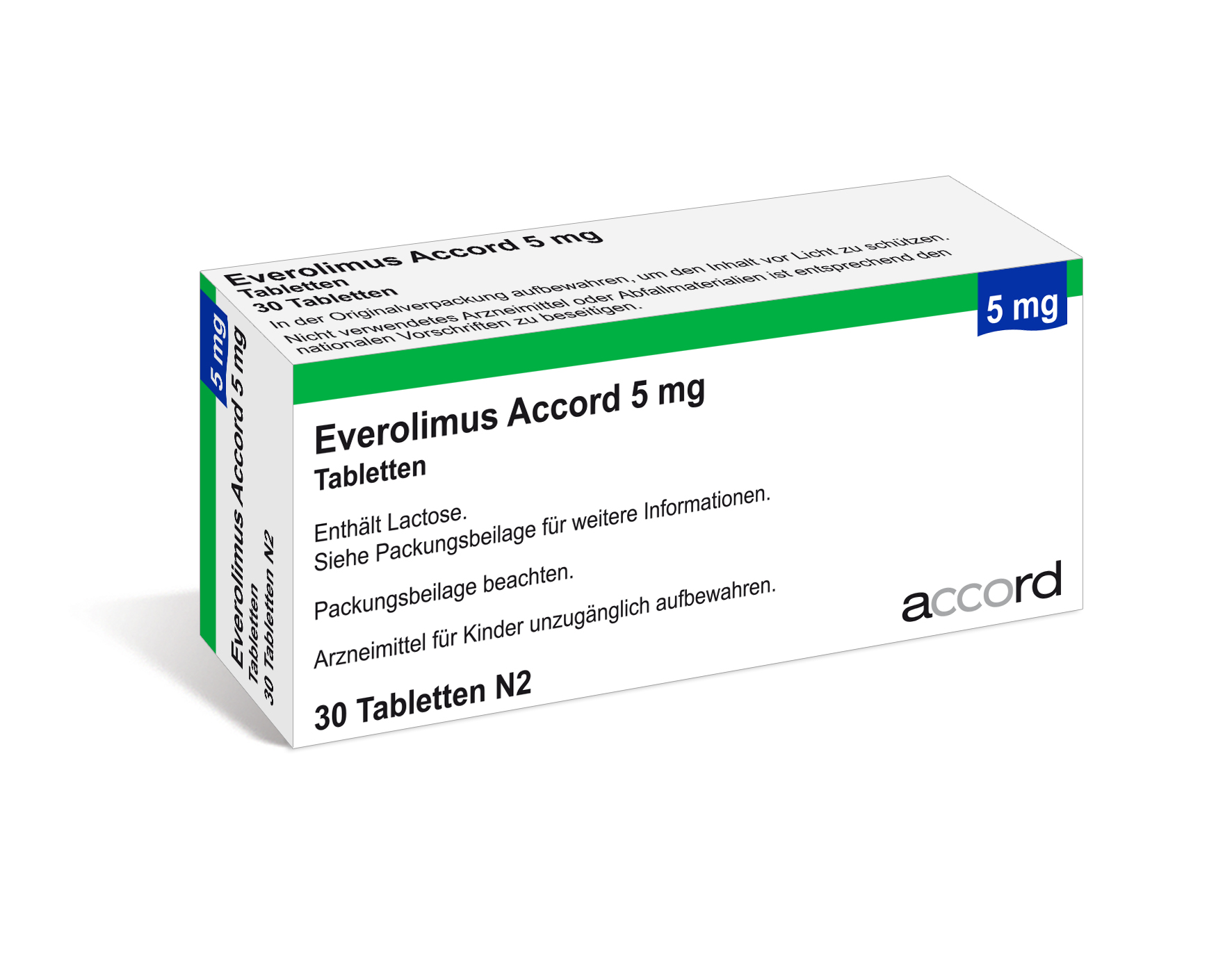 Accord Packshot Everolimus 5 mg