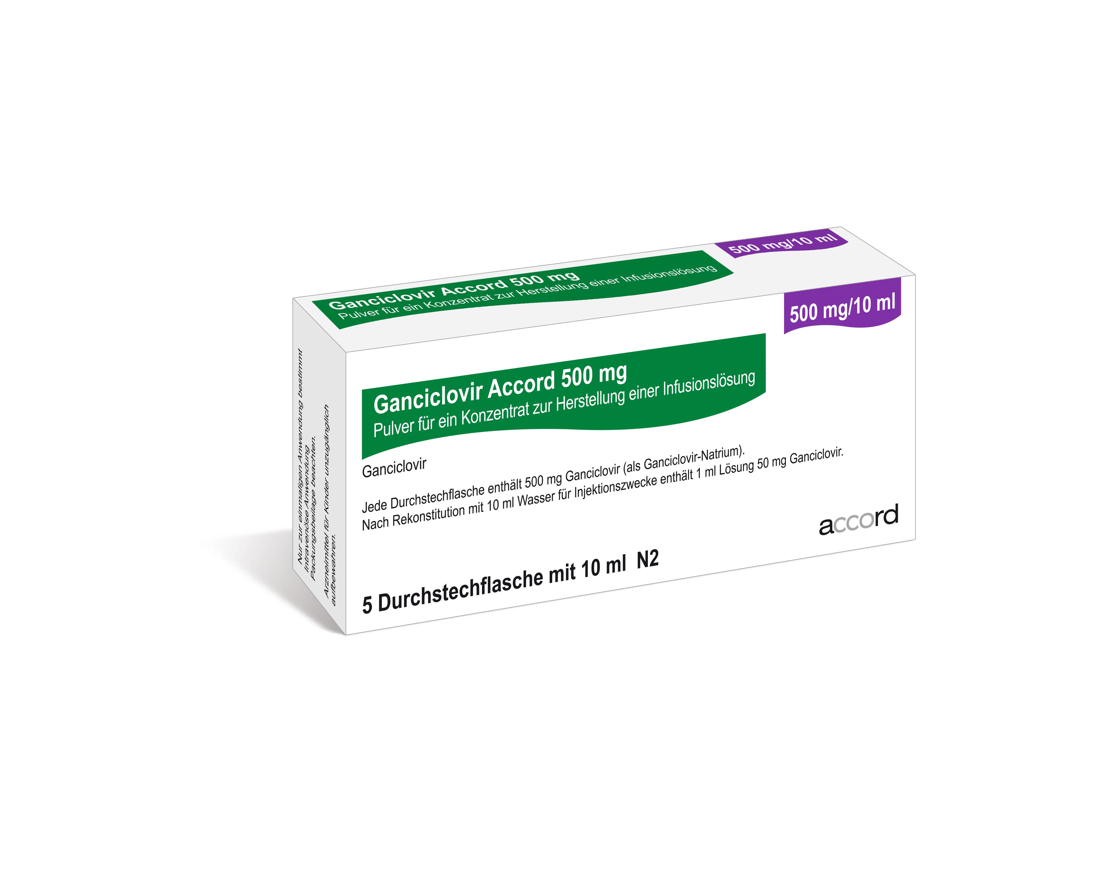 Accord Packshot Ganciclovir 500 mg