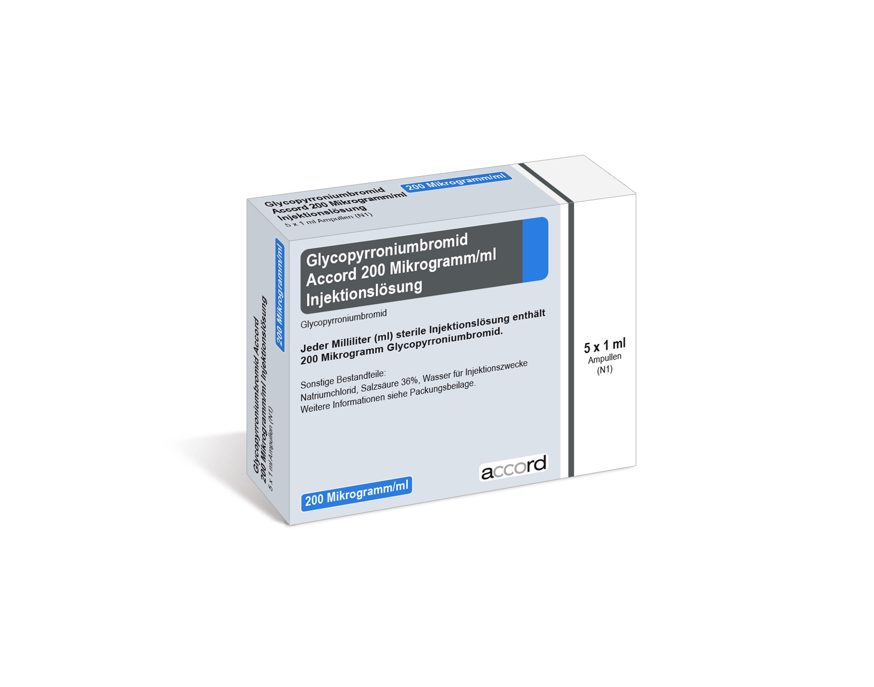 Accord Packshot Glycopyrroniumbromid 200 µq