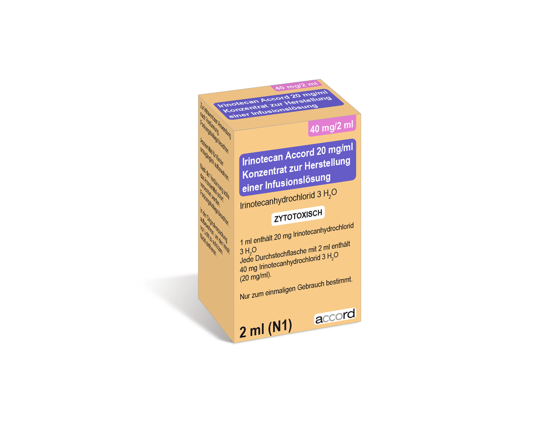 Accord Packshot Irinotecan 2 ml