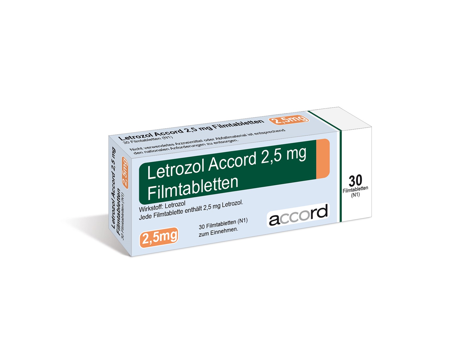 Accord Packshot Letrozol 2,5 mg