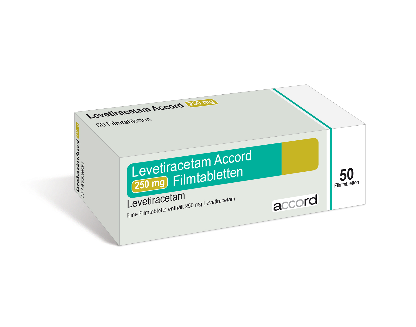 Accord Packshot Levetiracetam 250 mg