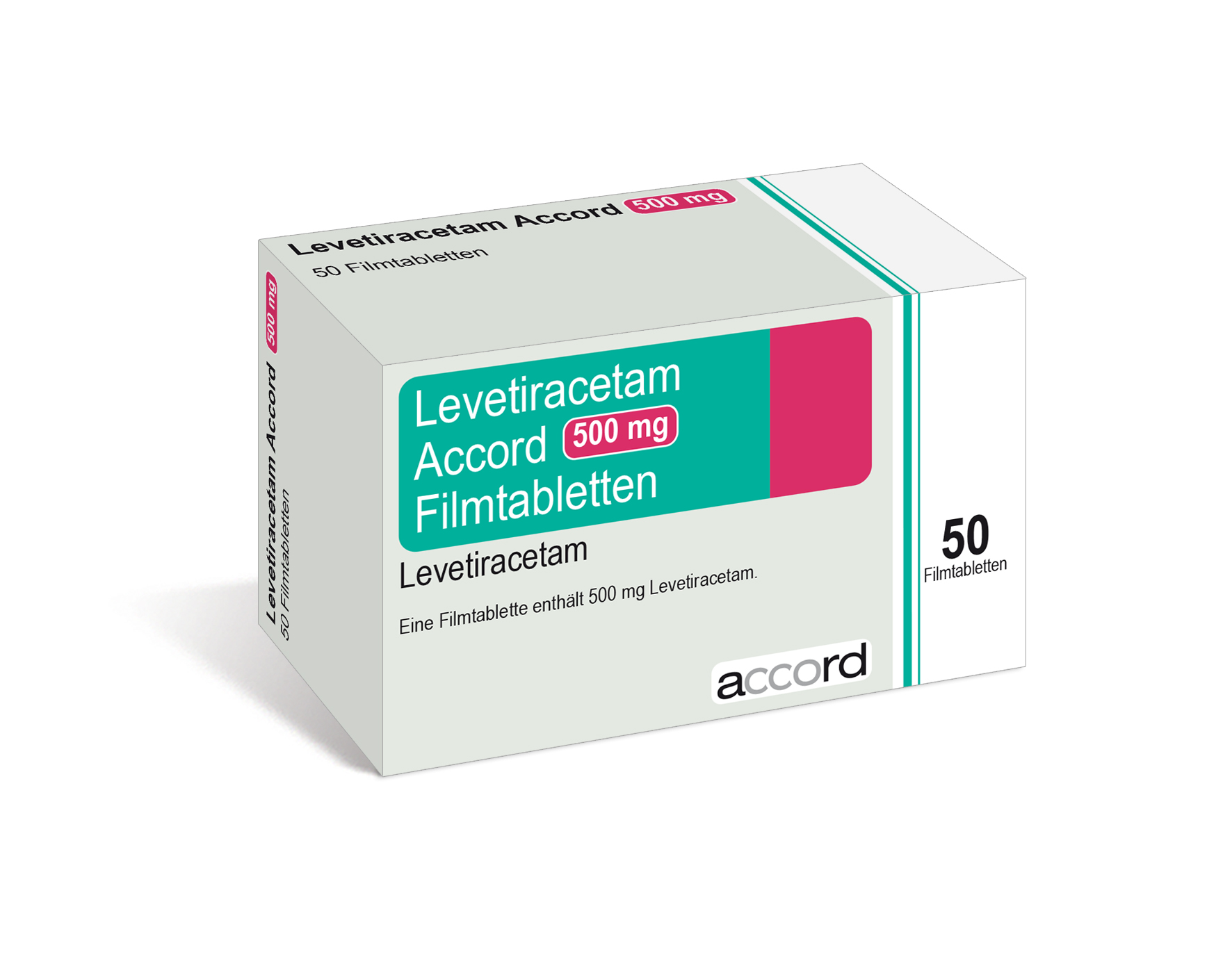 Accord Packshot Levetiracetam 500 mg