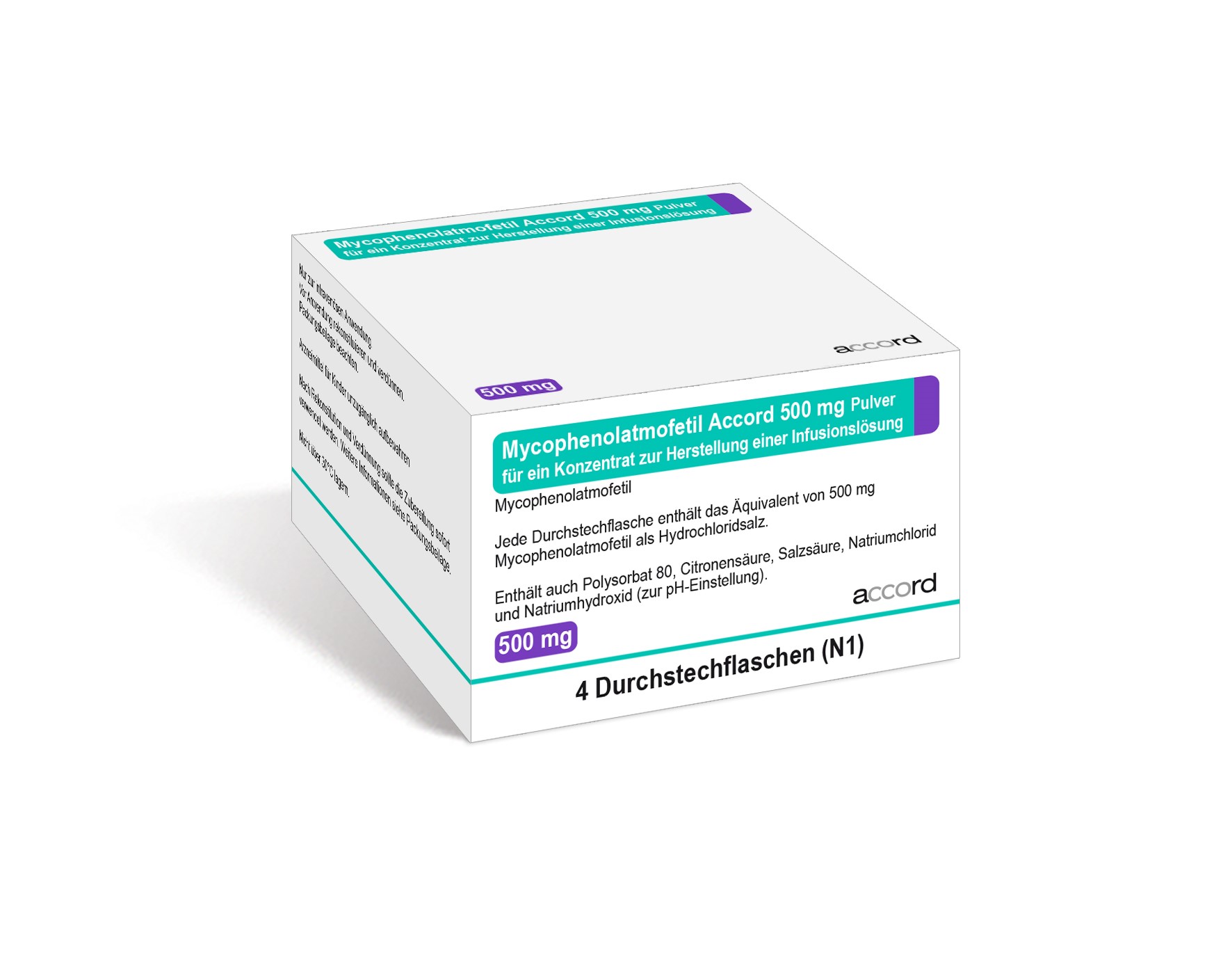 Accord Packshot Mycophenolatmofetil Pulver 500 mg