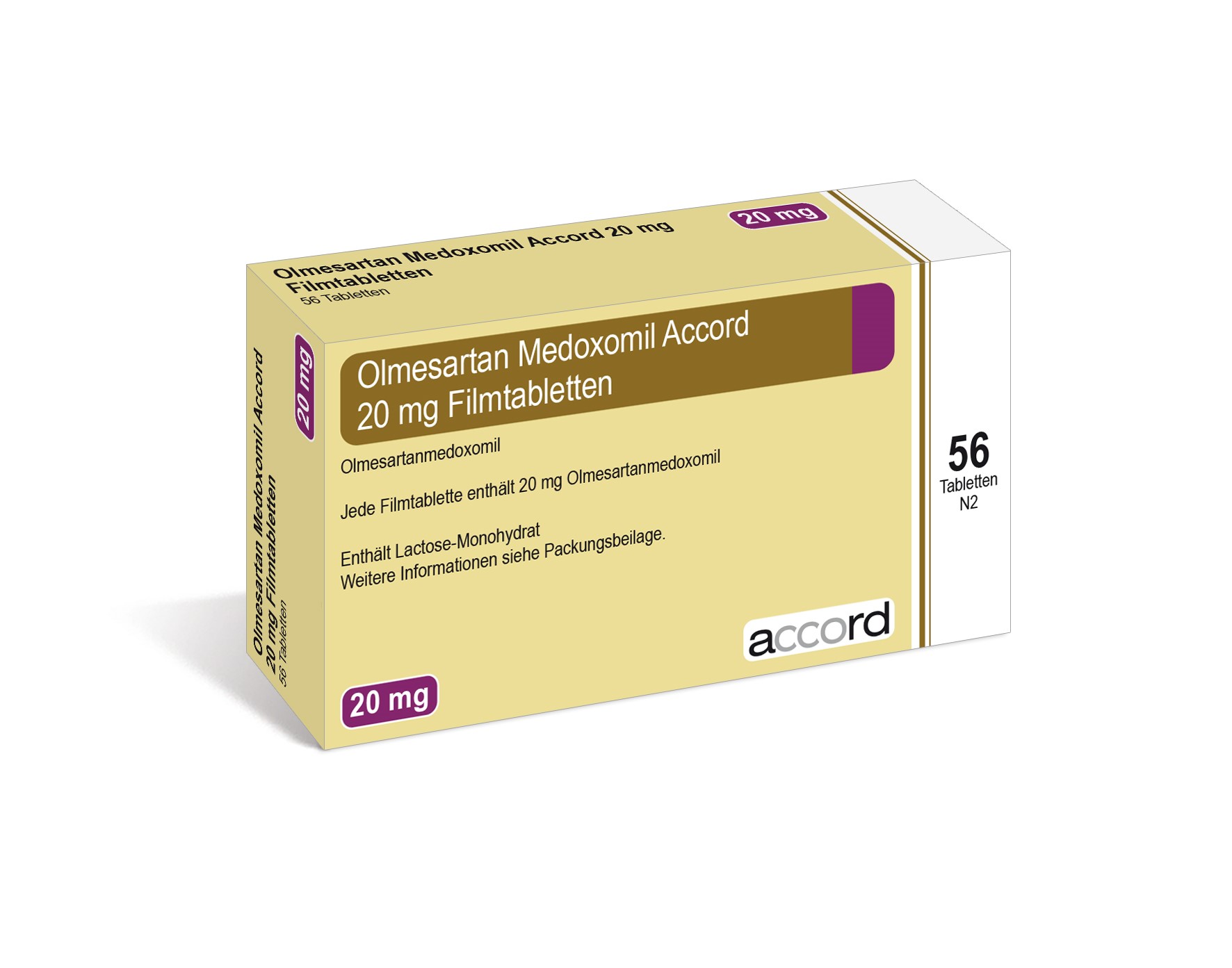 Accord Packshot Olmesartan Medoxomil 20 mg
