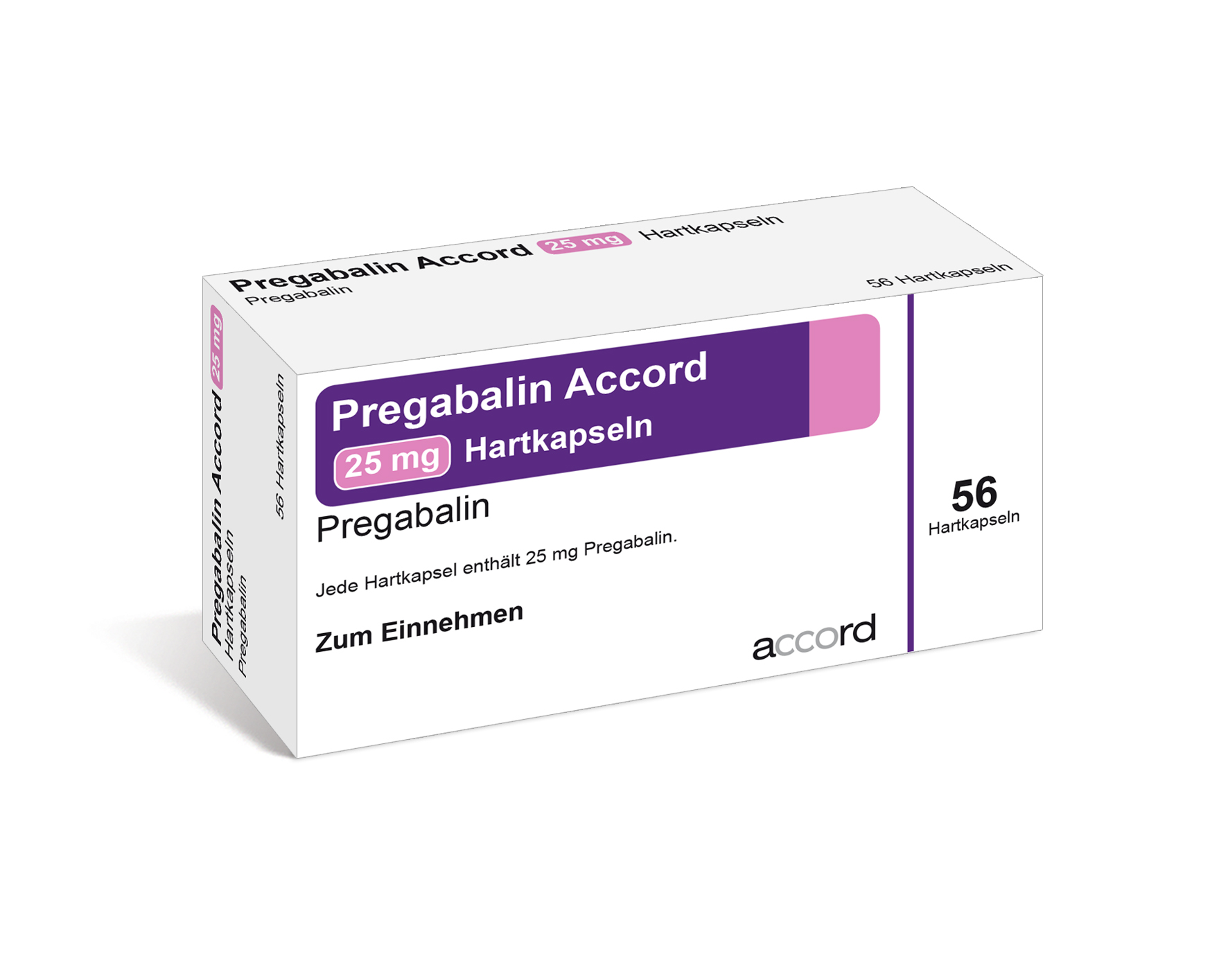 Accord Packshot Pregabalin 25 mg