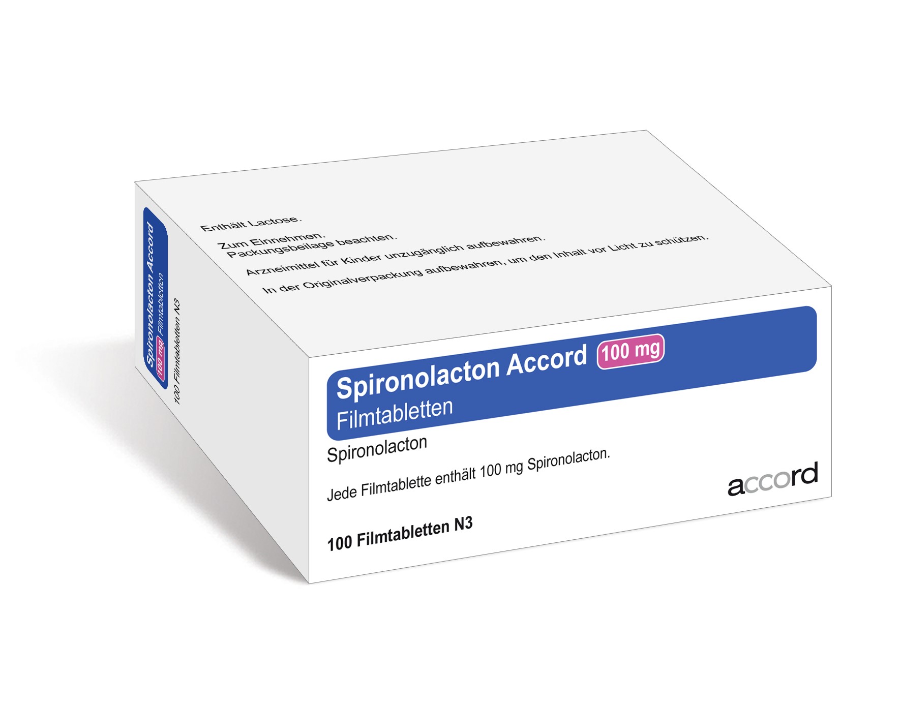 Accord Packshot Spironolacton 100 mg
