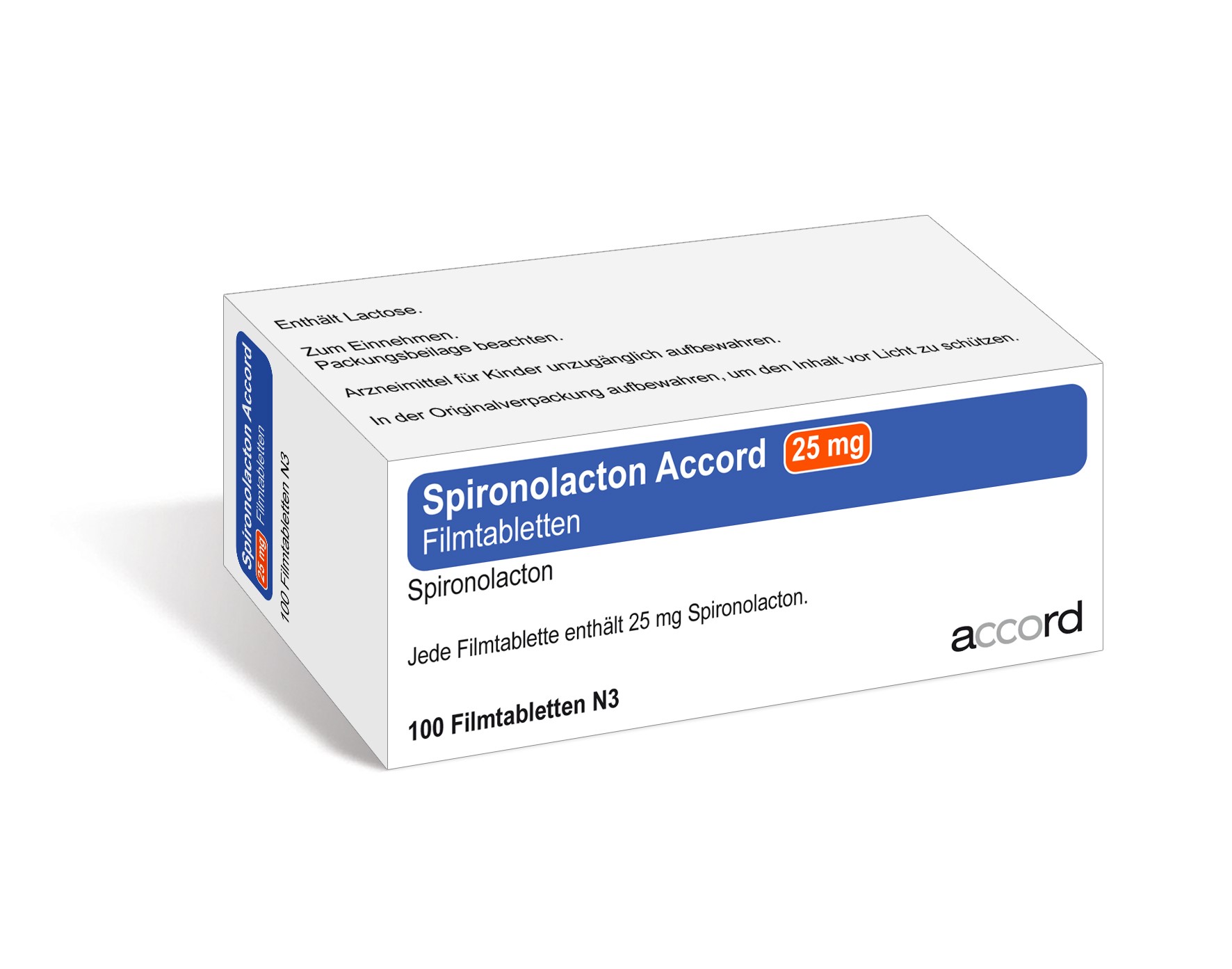 Accord Packshot Spironolacton 25 mg