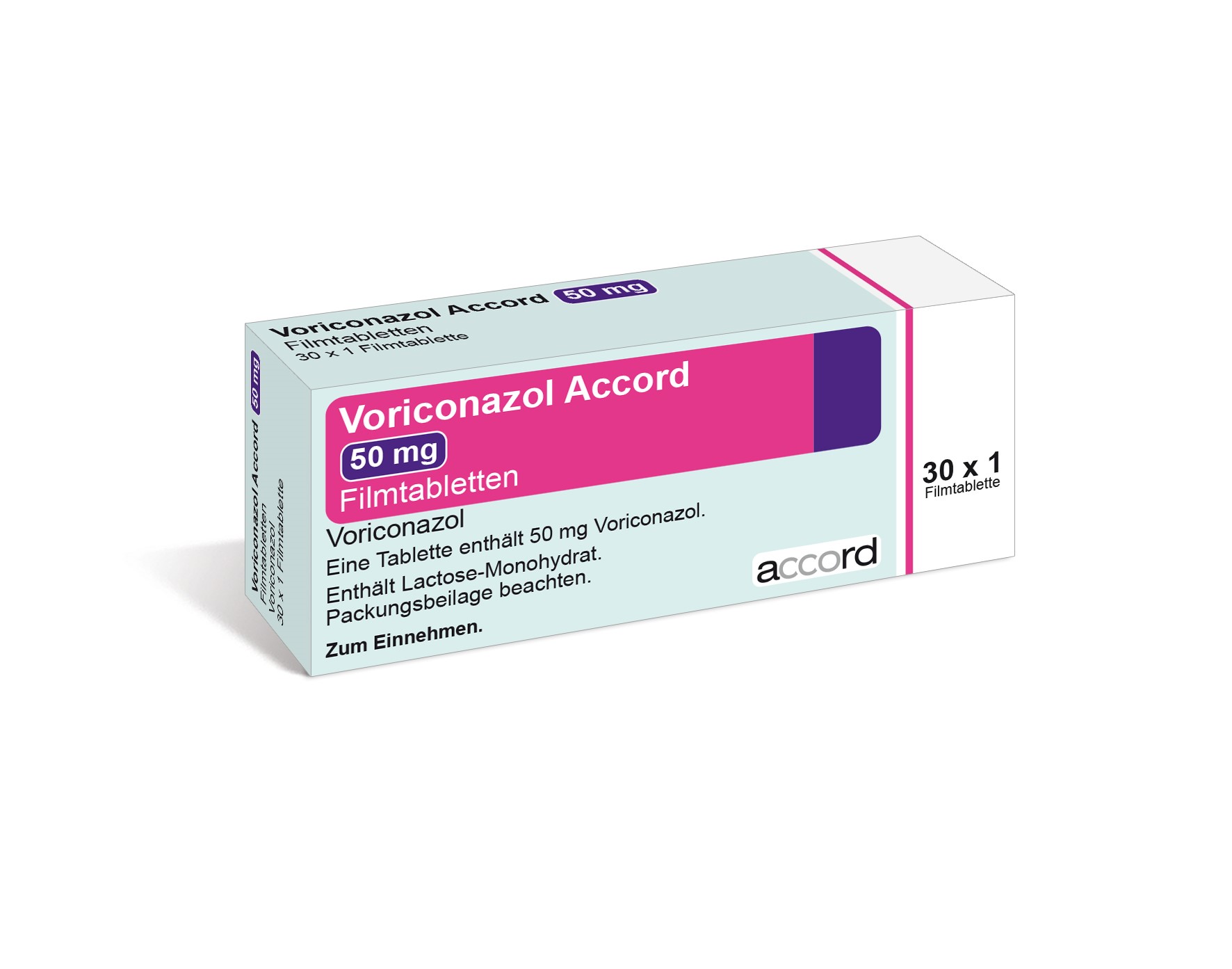 Accord Packshot Voriconazol 50 mg Filmtabletten