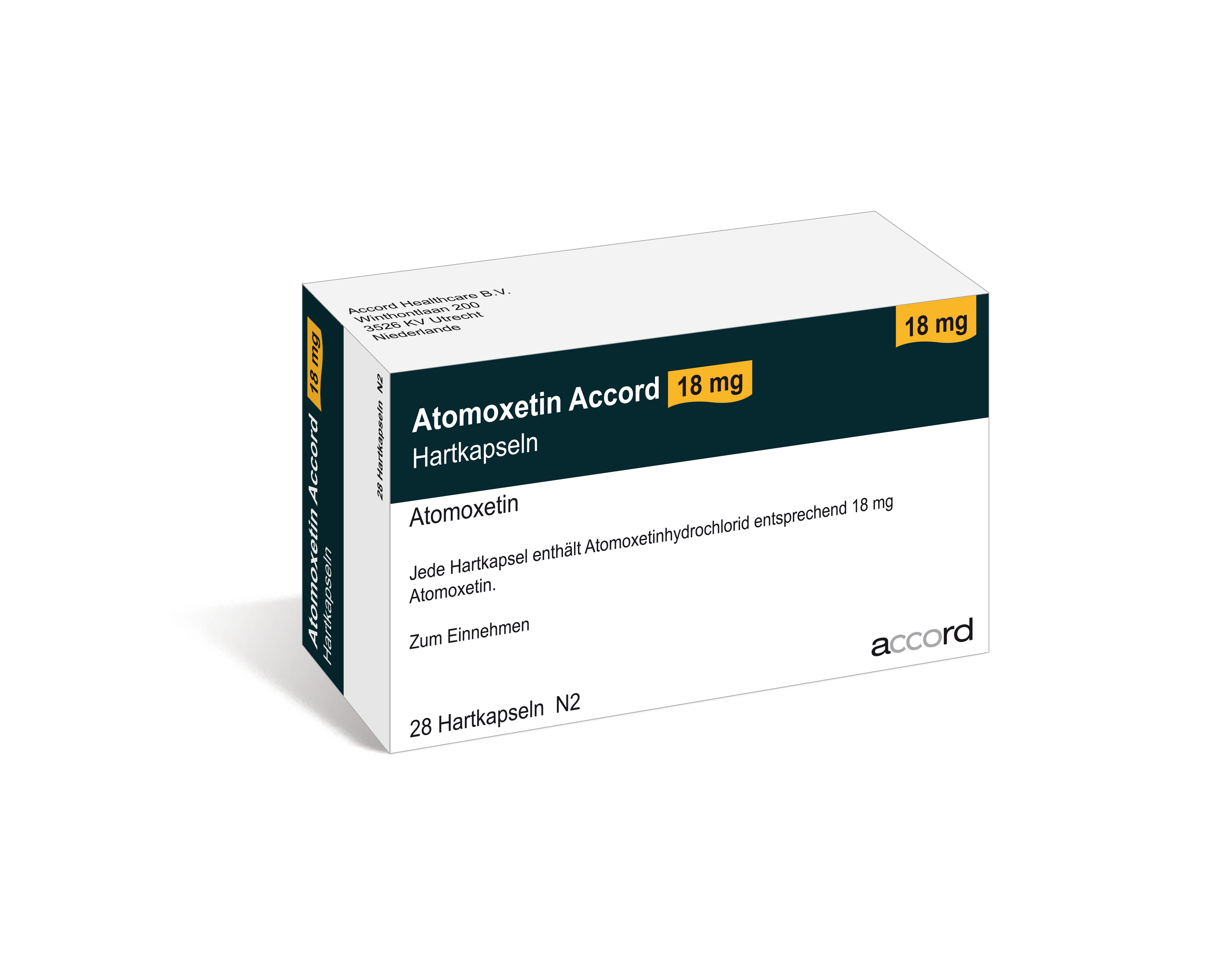 Atomoxetin Packshot 18 mg