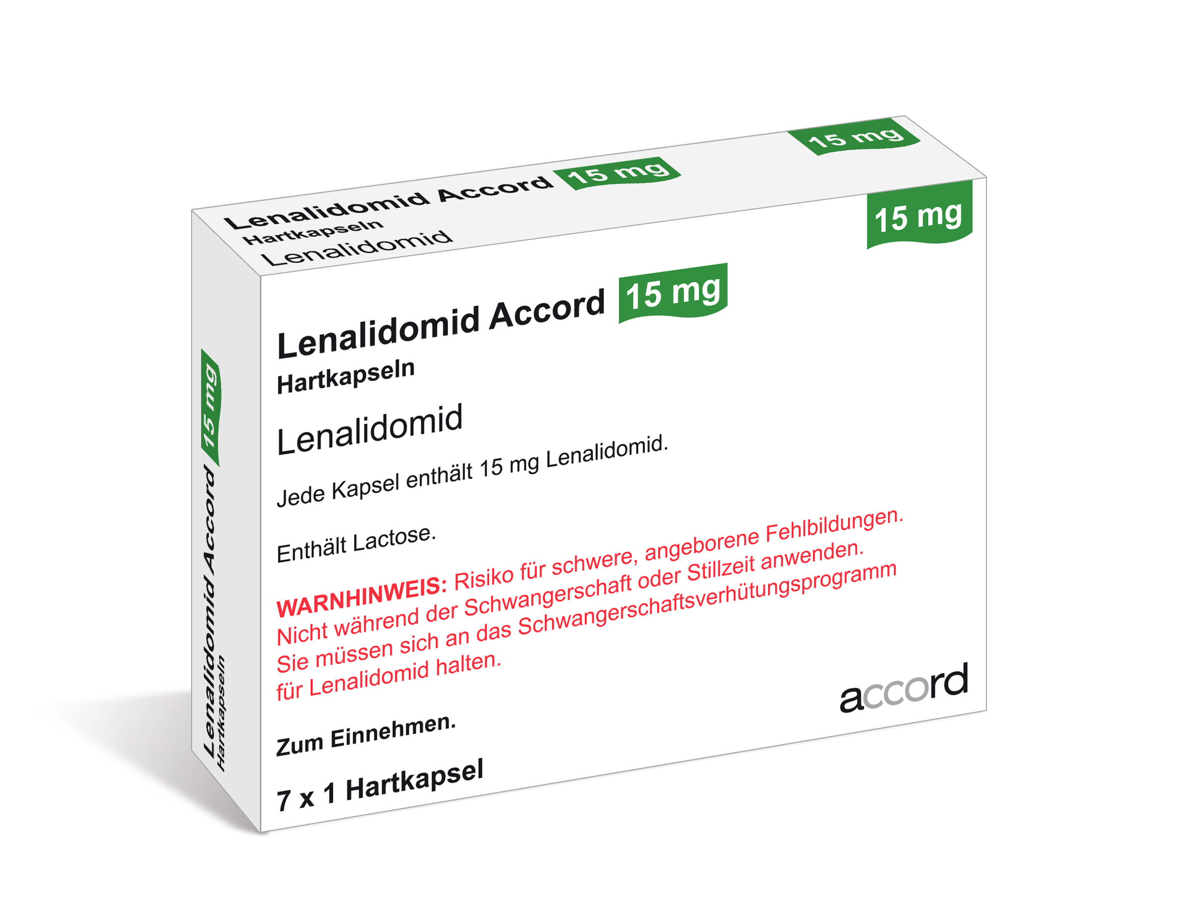Accord Packshot Lenalidomid 15 mg