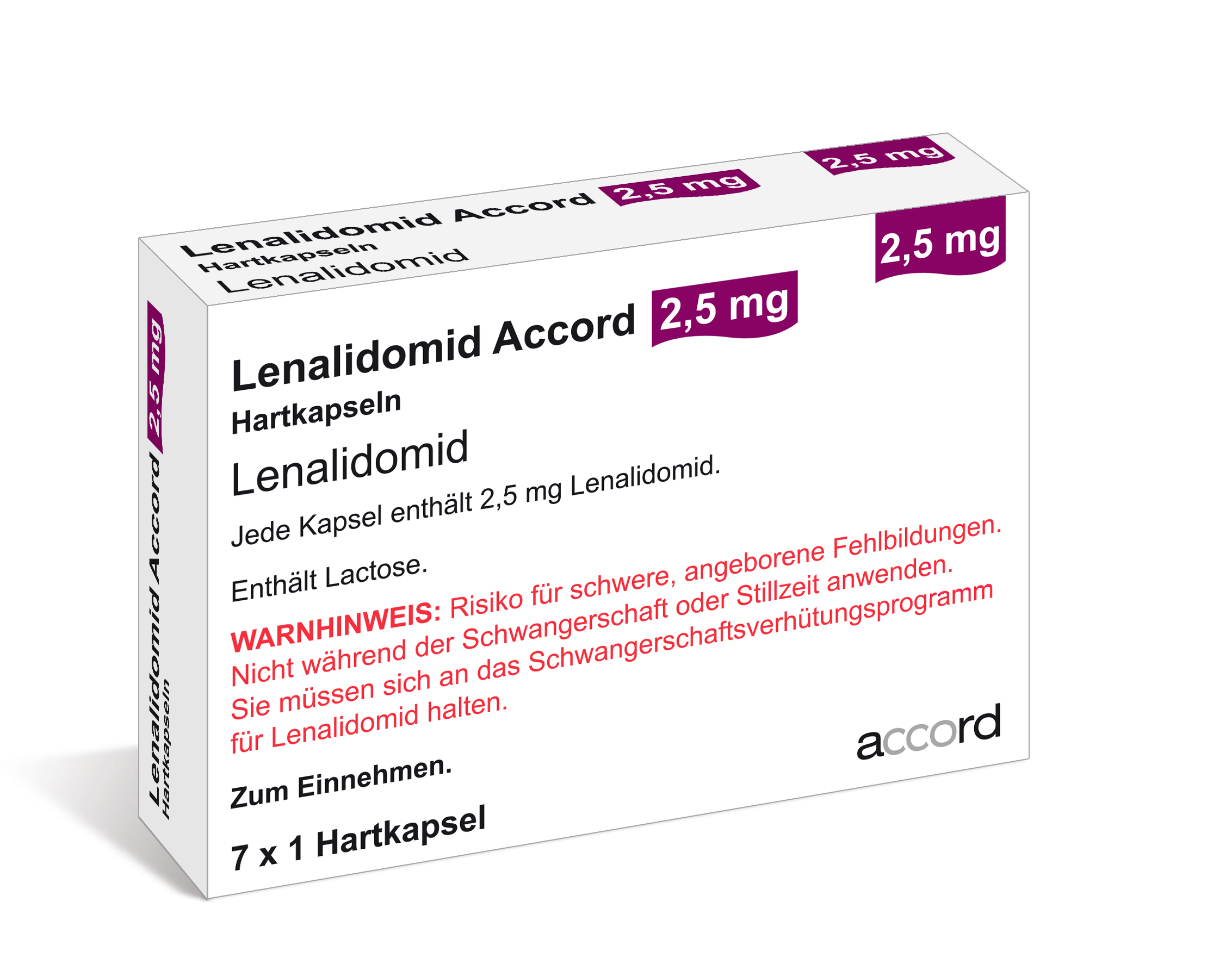 Accord Packshot Lenalidomid 2,5mg 