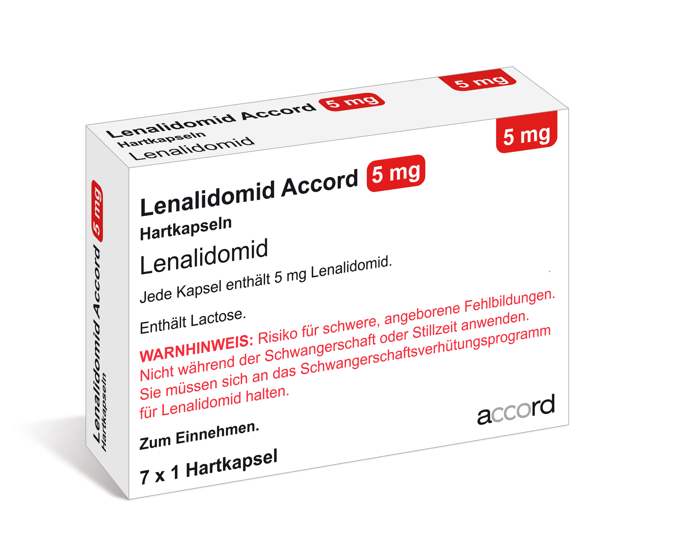 Accord Packshot Lenalidomid 5 mg