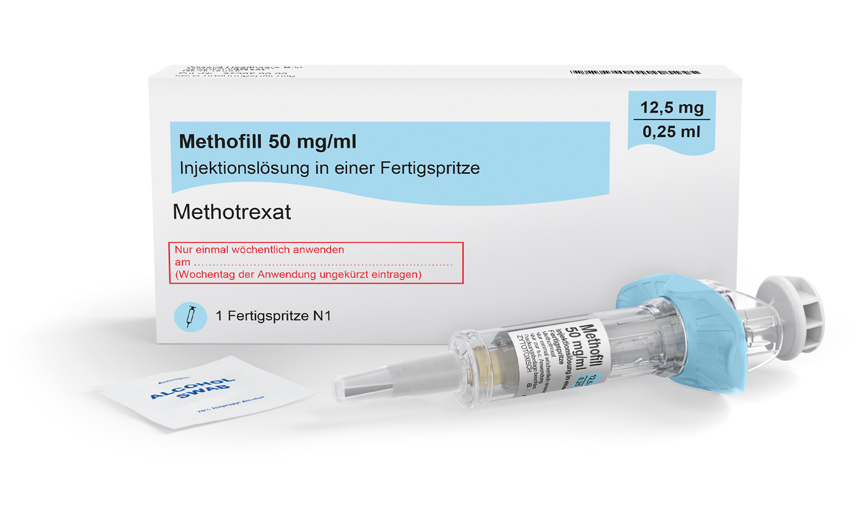 Accord Packshot mit Spritze Methofill 12,5 mg