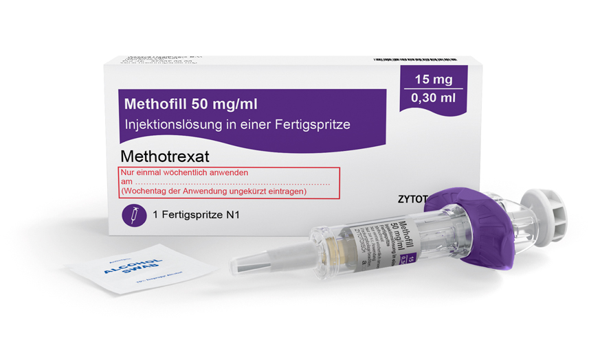 Accord Packshot mit Spritze Methofill 15 mg
