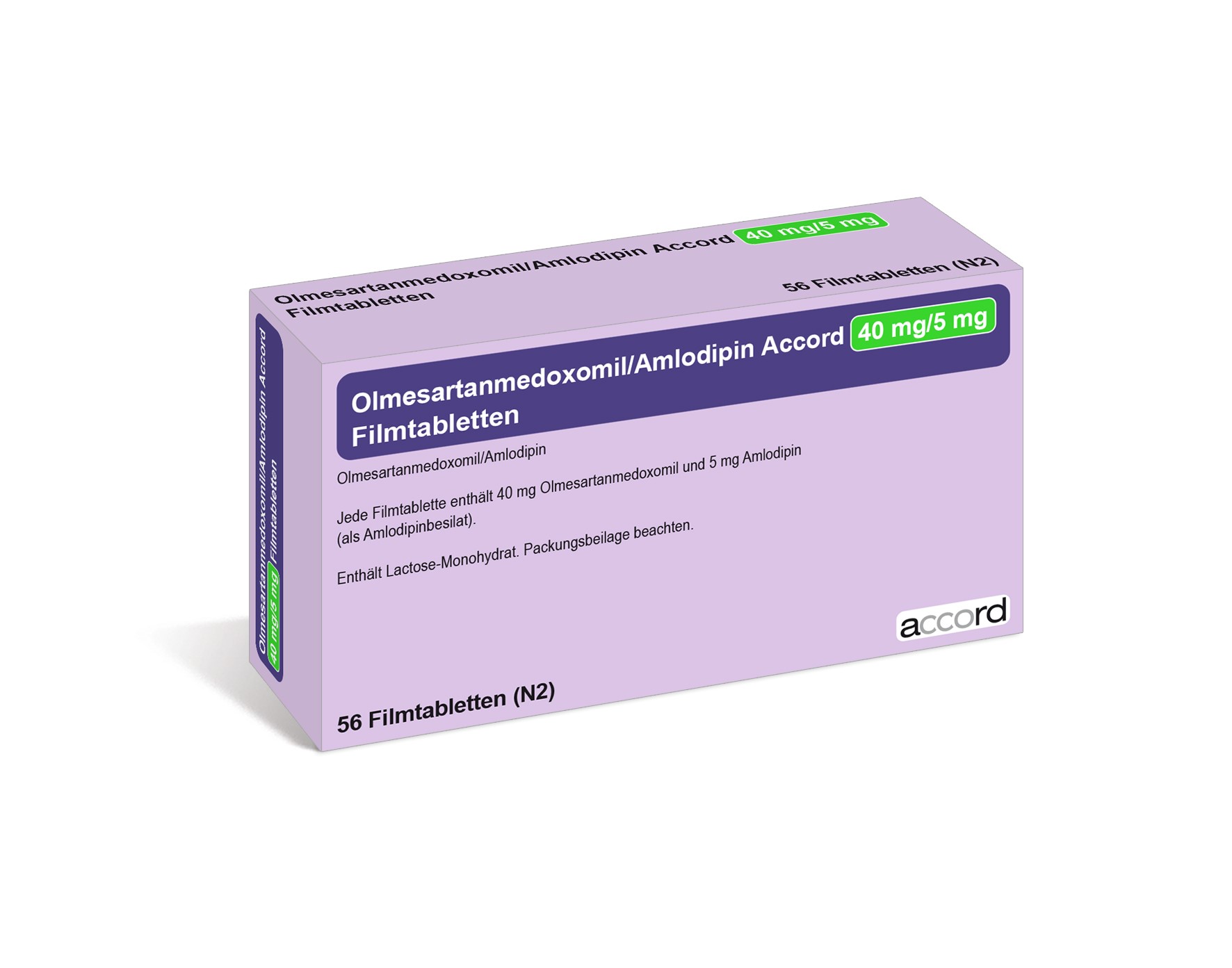 Accord Packshot Olmesartan Amlodipin 40mg/5mg
