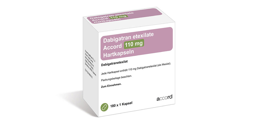 Dabigatran etexilate Accord Packshot 880px