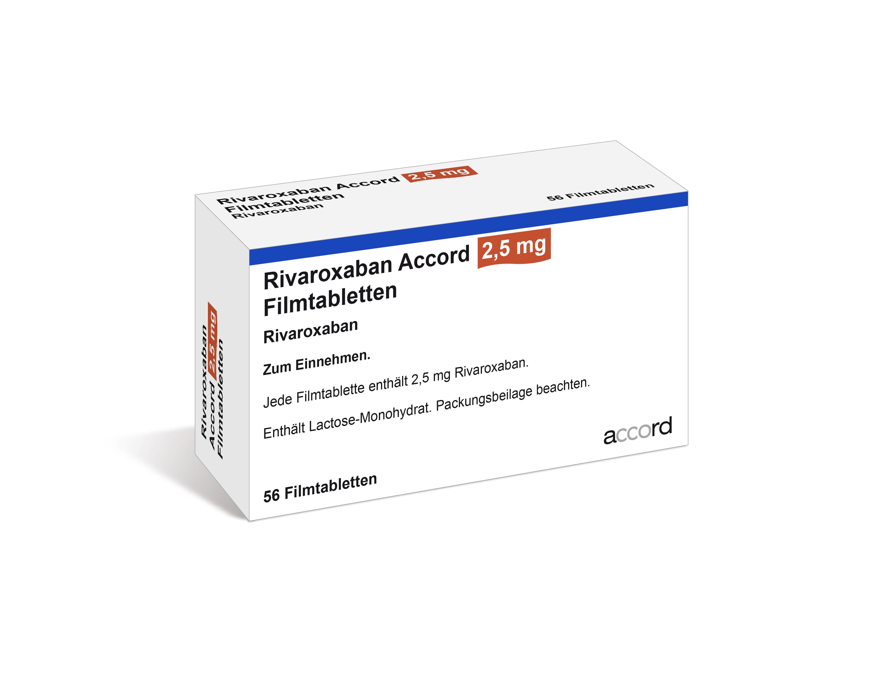 Accord Packshot Rivaroxaban 2,5mg 56 Stk