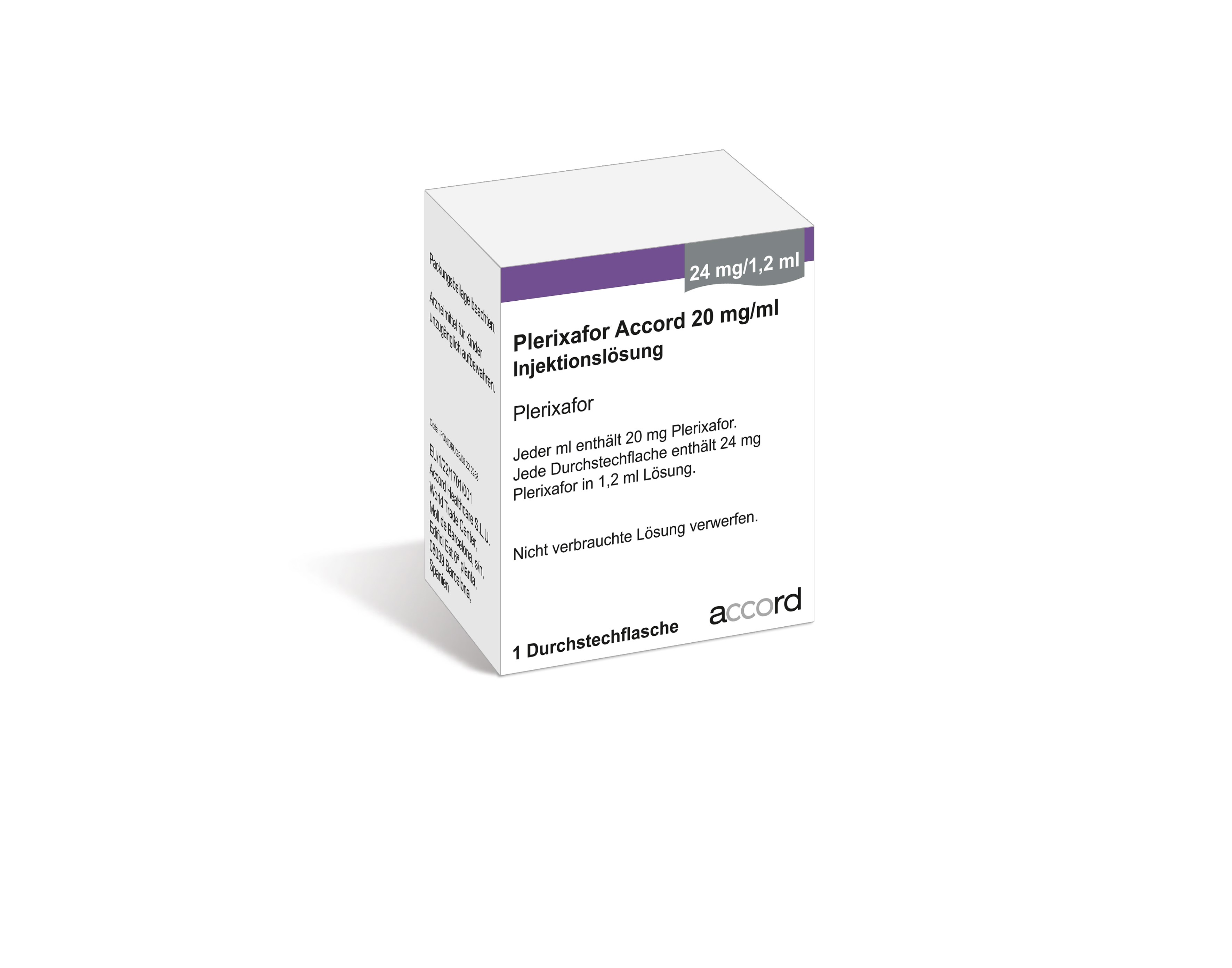 Accord Packshot Plerixafor 20mg-ml